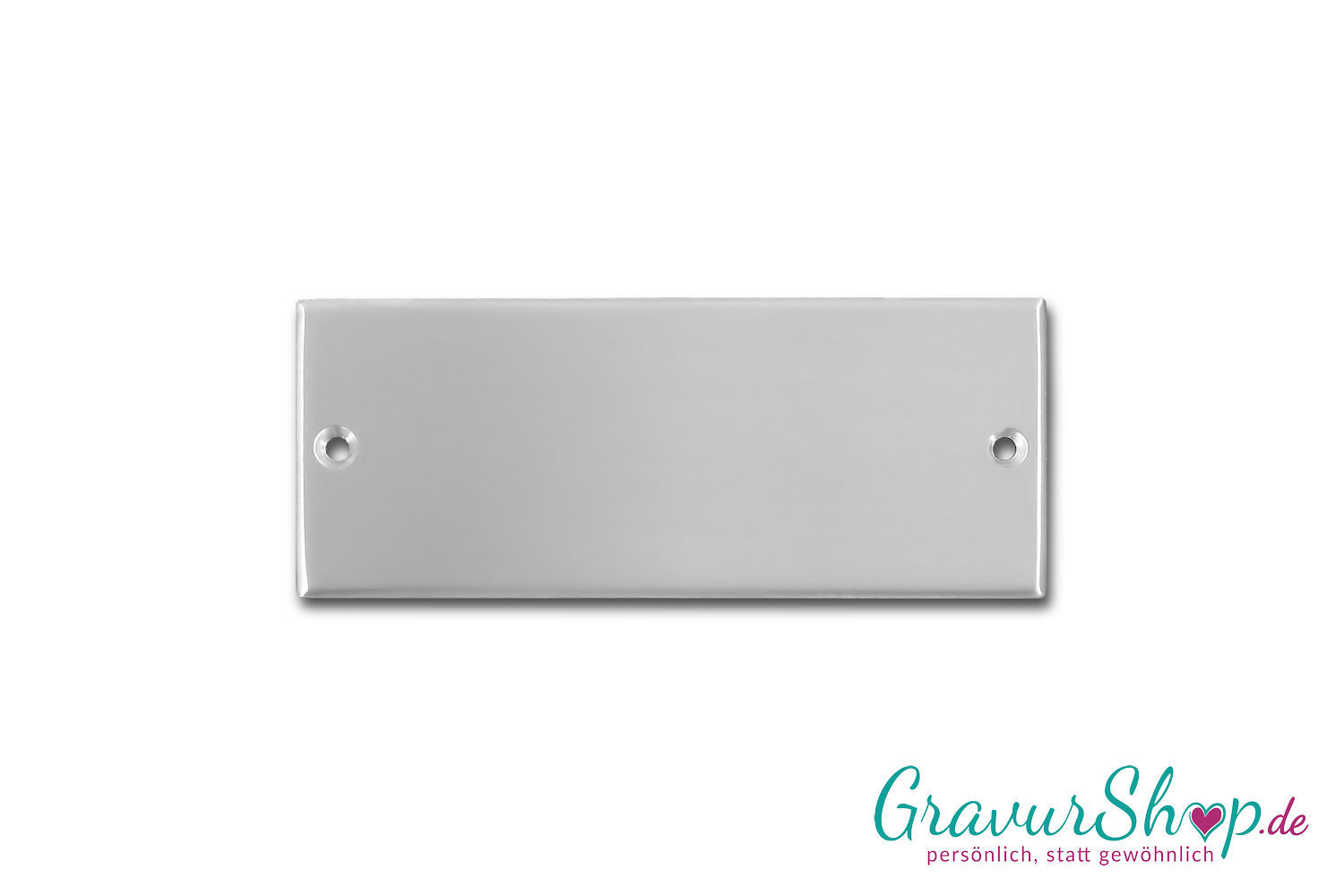 Edelstahlschild * 100x40 mm